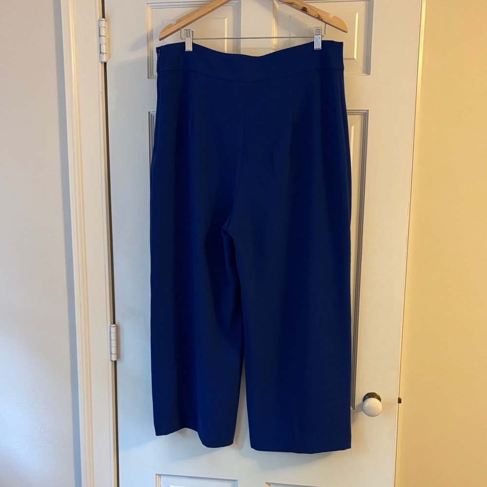 Zara Women's Royal Blue Wide Leg Pants